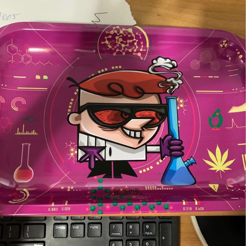 dexter's lab - rolling tray (medium size)